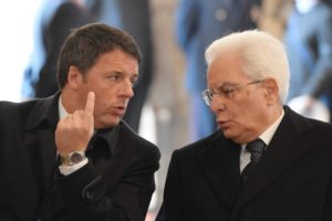Matteo Renzi e il Presidente Mattarella