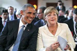 Obama con Angela Merkel